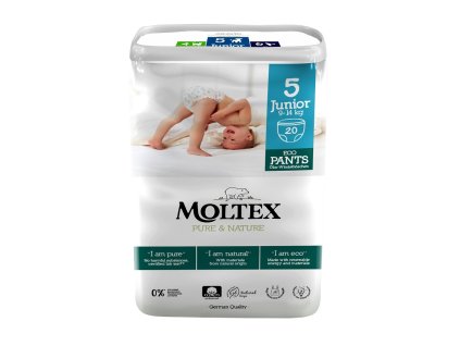 Natahovací plenkové kalhotky Moltex Pure & Nature Junior 9-14 kg (20 ks)