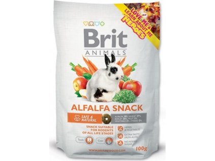 Brit Animals ALFALFA SNACK, pochoutka pro hlodavce, 100 g