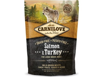 Carnilove krmivo pro dospělé psy velkých plemen losos a krocan, 1,5 kg