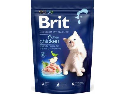 Brit Premium by Nature Cat krmivo pro koťata s kuřetem, 1,5 kg