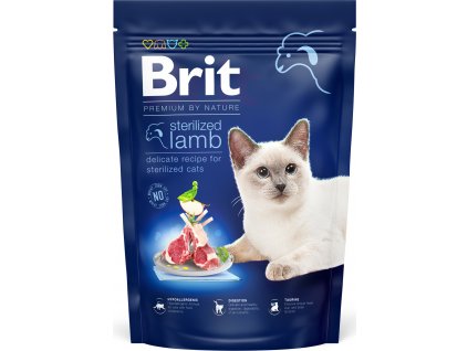 Brit Premium by Nature Cat krmivo pro kastrované kočky s jehněčím, 800 g