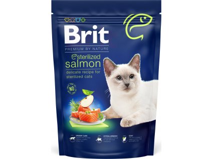 Brit Premium by Nature Cat krmivo pro kastrované kočky s lososem, 800 g