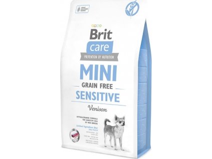 Brit Care MINI krmivo pro citlivé psy malých plemen bez obilovin se zvěřinou, 2 kg