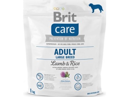 Brit Care Adult krmivo pro dospělé psy velkých plemen s jehněčím a rýží, 1 kg