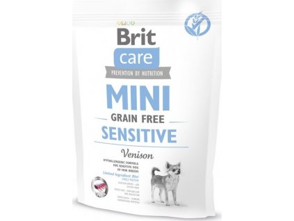 Brit Care MINI krmivo pro citlivé psy malých plemen bez obilovin se zvěřinou, 400 g