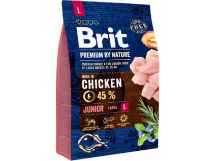 Brit Premium by Nature krmivo pro mladé psy velkých plemen, 3 kg