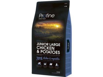 Profine Junior krmivo pro mladé psy velkých plemen s kuřetem a brambory, 15 kg