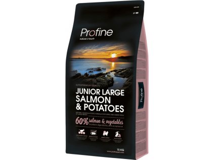 Profine Junior krmivo pro mladé psy velkých plemen losos a brambory, 15+3 kg ZDARMA