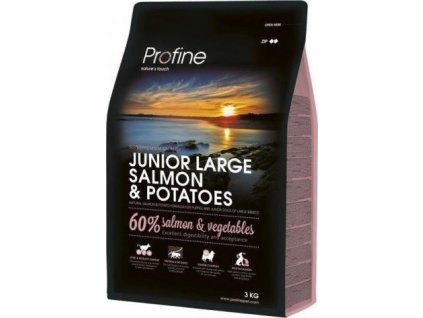 Profine Junior krmivo pro mladé psy velkých plemen losos a brambory, 3 kg