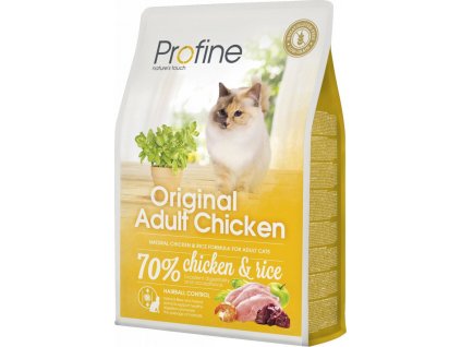 Profine Cat Original krmivo bez lepku pro dospělé kočky s kuřetem a rýží, 2 kg