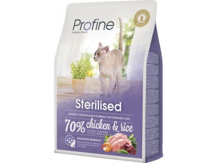 Profine Cat Sterilized krmivo bez lepku pro kastrované kočky s kuřetem a rýží, 2 kg