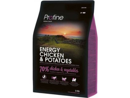 Profine Energy krmivo pro psy s vysokým energetickým příjmem kuře a brambory, 3 kg