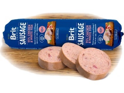 Brit sausage prémiový salám kuře a ryba, 800 g