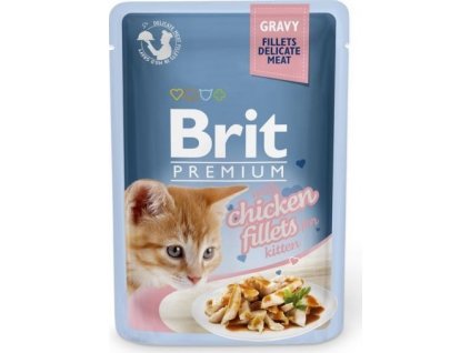 Brit Premium Cat Kapsička pro kastrované kočky filety z kuřete ve šťávě, 85 g