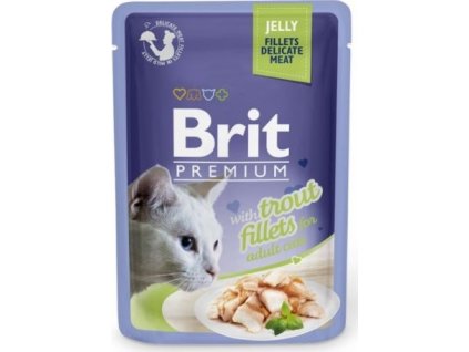 Brit Premium Cat Kapsička pro kočky filety ze pstruha v želé, 85 g