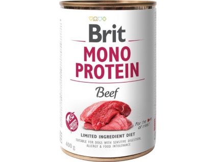 Brit Mono Proteinová konzerva pro psy 100% hovězí, 400 g