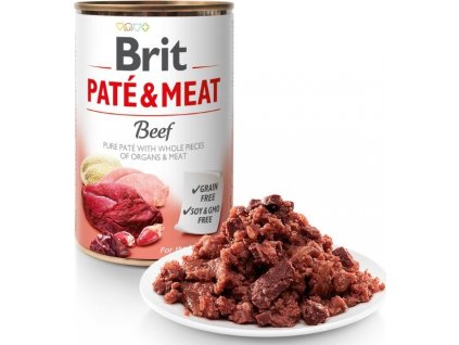 Brit Konzerva pro psy paté hovězí, krůtí, vnitřnosti, 400 g