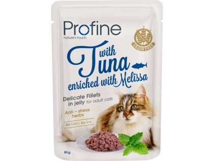 Profine adult cat Kapsička pro kočky s filety z tuňáka v želé s meduňkou, 85 g