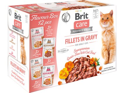 Brit Care Cat Kapsičky pro kočky MULTIPACK 4x3 ks, 12x85 g
