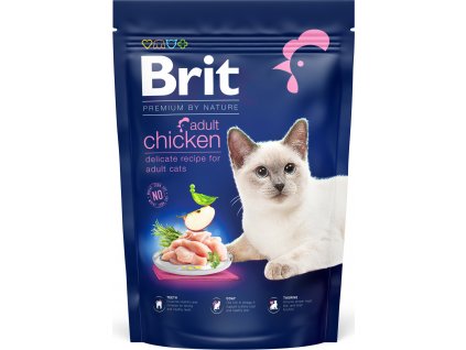 Brit Premium by Nature Cat krmivo pro dospělé kočky s kuřetem, 800 g