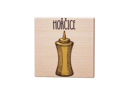 Dřevěný podtácek - Hořčice