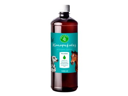 Konopný olej pro zvířata 1000 ml