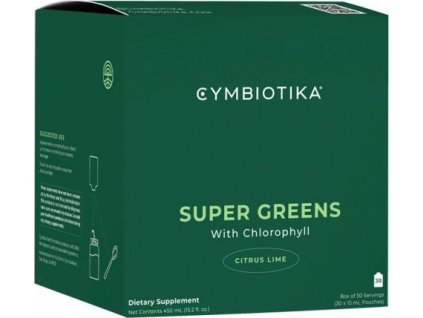 Super Greens s chlorofylem – citrus limetka, 450 ml