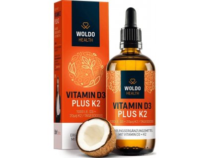WoldoHealth® Vitamín D3+K2, 50ml  + Dárek