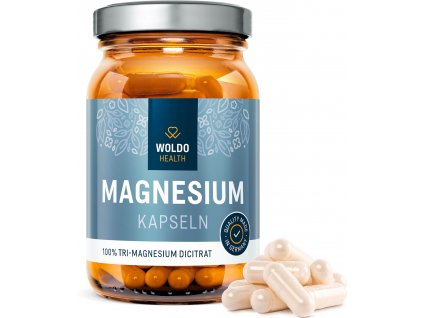 WoldoHealth® Hořčík Tri-Magnesium dicitrát, 120kapslí  + Dárek