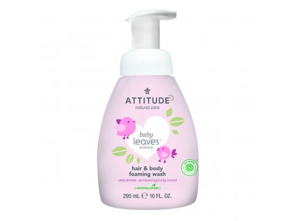 Dětská mycí pěna  (2 v 1) ATTITUDE Baby leaves bez vůně 295 ml