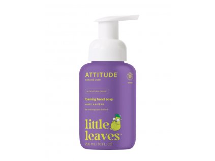 Dětské pěnivé mýdlo na ruce ATTITUDE Little leaves s vůní vanilky a hrušky 295 ml