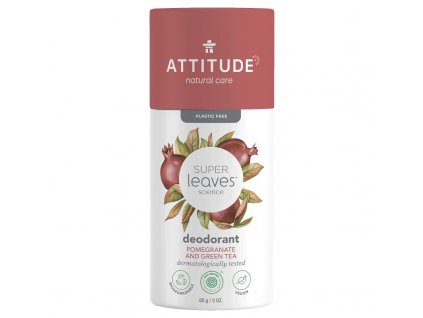 48855 1 prirodni tuhy deodorant attitude super leaves granatove jablko a zeleny caj 85 g