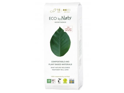 Dámské ECO inkontinenční vložky Naty - mini plus (16 ks)