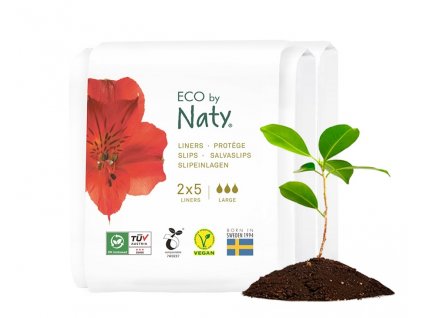 Dámské ECO slipové vložky Naty - super - cestovní balení (2x5ks)