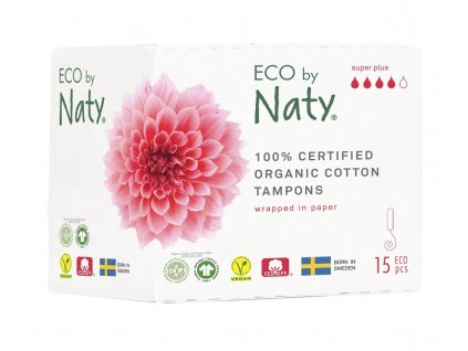 Dámské tampóny ECO by Naty (15 ks) - super plus