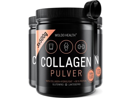WoldoHealth®  2+1 100% Hovězí Kolagen 3 x 500 g
