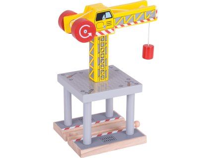 Bigjigs Rail Velký jeřáb žlutý