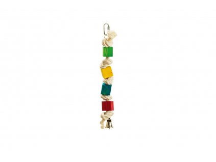 Karlie Hračka pro ptáky dřevěná barevná se zvonečkem 20cm