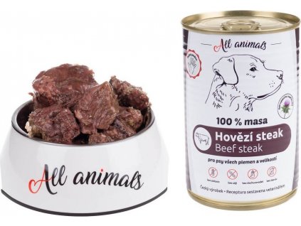 All Animals DOG hovězí steak 400g