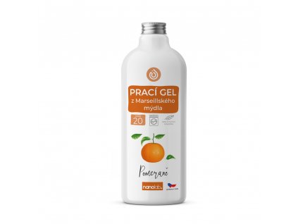 Prací gel z Marseillského mýdla pro citlivou pokožku Pomeranč 1L