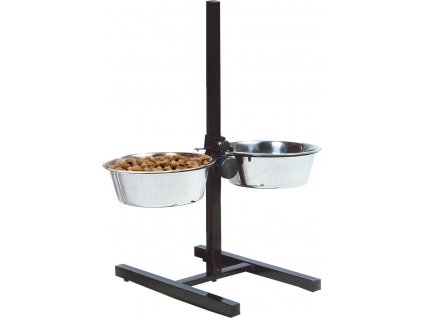 Karlie Stojan na misky včetně nerezových misek 2x22cm 2x2,5l