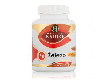 270 golden nature zelezo vitamin c kys listova 100 cps