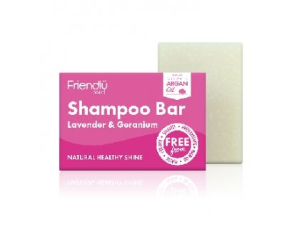 Friendly Soap přírodní mýdlo na vlasy levandule a pelargónie, 95g