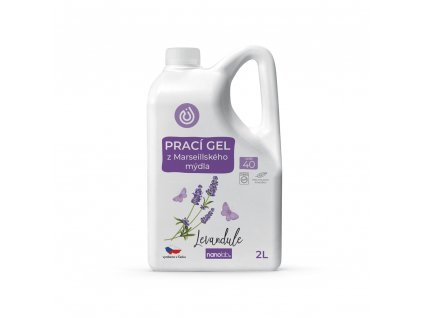 Prací gel z Marseillského mýdla pro citlivou pokožku Levandule 2L, 40PD