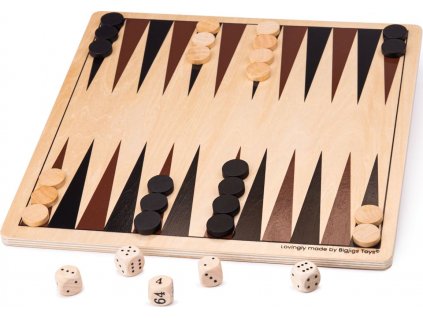 Bigjigs Toys Dřevěný backgammon