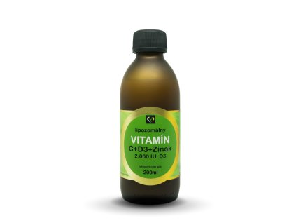 Liposomální Vitamín C + Zinek + D3, 200ml
