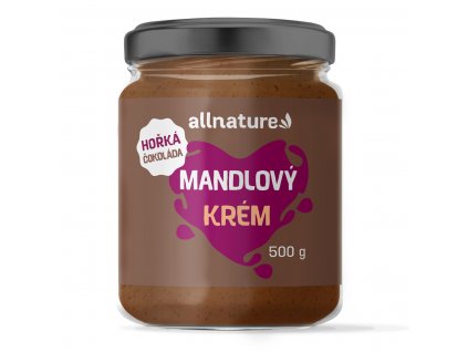 Allnature Mandlový krém s hořkou čokoládou, 500 g