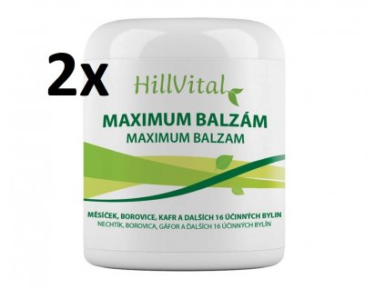 HillVital Maximum balzám na revma a bolest kloubů, 2x250ml  + Dárek