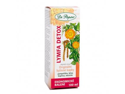 Lymfa – detox, originální bylinné kapky, 100 ml Dr. Popov