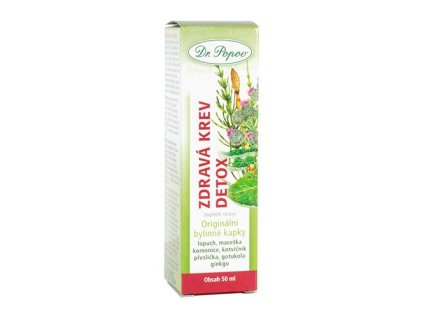 Zdravá krev detox, originální bylinné kapky, 50 ml Dr. Popov
